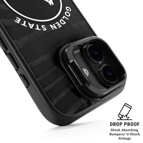 NBA Golden State Warriors Black Animal Print iPhone 17 Kickstand Case