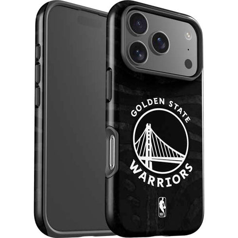 NBA Golden State Warriors Black Animal Print iPhone 17 Pro Impact Case