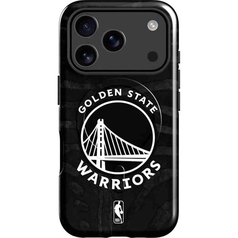 NBA Golden State Warriors Black Animal Print iPhone 17 Pro Magsafe Impact Case