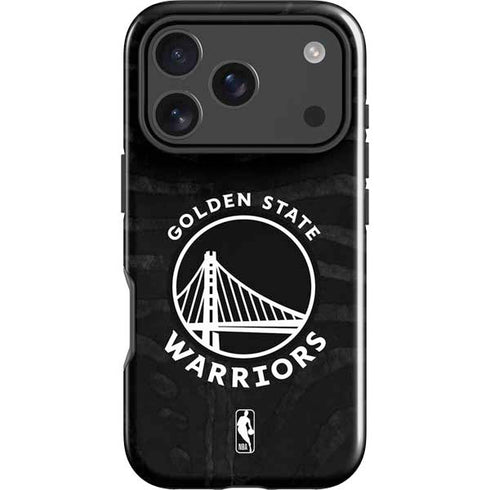 NBA Golden State Warriors Black Animal Print iPhone 17 Pro Max Impact Case