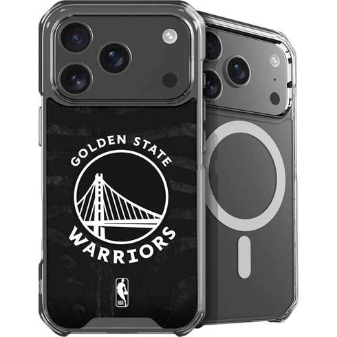 NBA Golden State Warriors Black Animal Print iPhone 17 Pro Max MagSafe Case