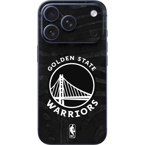NBA Golden State Warriors Black Animal Print iPhone 17 Pro Skin