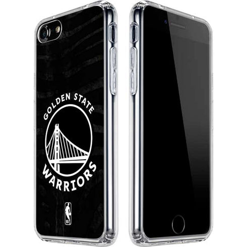 NBA Golden State Warriors Black Animal Print iPhone SE (2nd & 3rd Gen) Clear Case