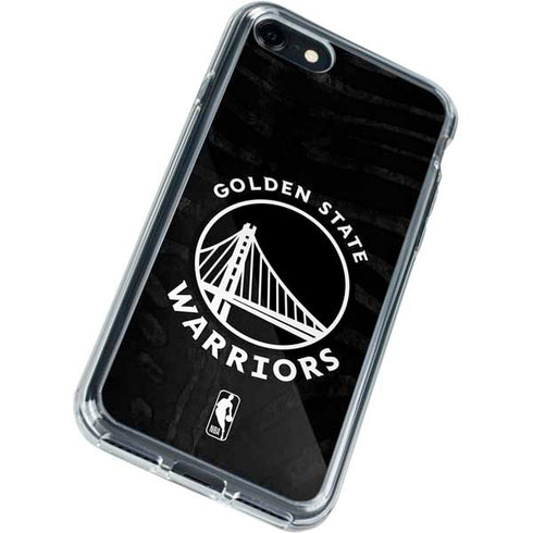 NBA Golden State Warriors Black Animal Print iPhone SE (2nd & 3rd Gen) Clear Case