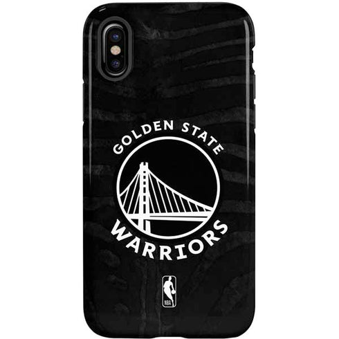 NBA Golden State Warriors Black Animal Print iPhone X Pro Case