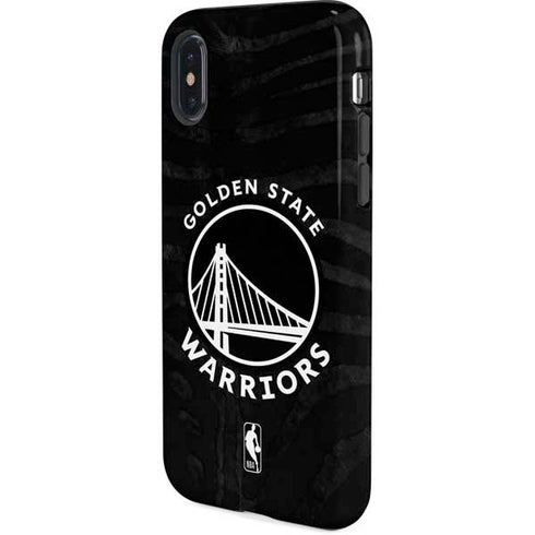 NBA Golden State Warriors Black Animal Print iPhone X Pro Case