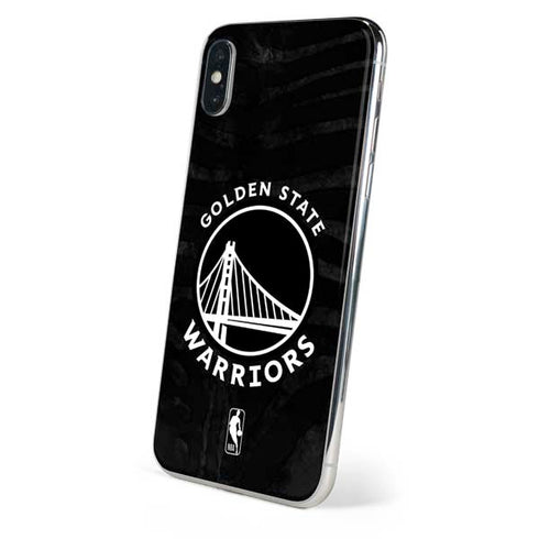 NBA Golden State Warriors Black Animal Print iPhone X Skin