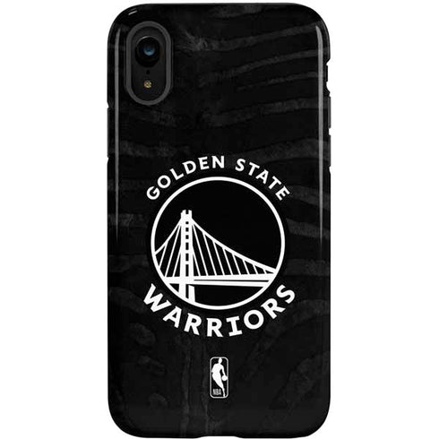 NBA Golden State Warriors Black Animal Print iPhone XR Pro Case
