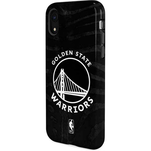 NBA Golden State Warriors Black Animal Print iPhone XR Pro Case