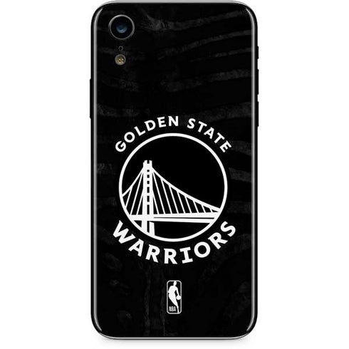NBA Golden State Warriors Black Animal Print iPhone XR Skin