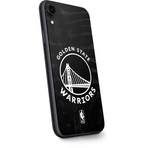 NBA Golden State Warriors Black Animal Print iPhone XR Skin