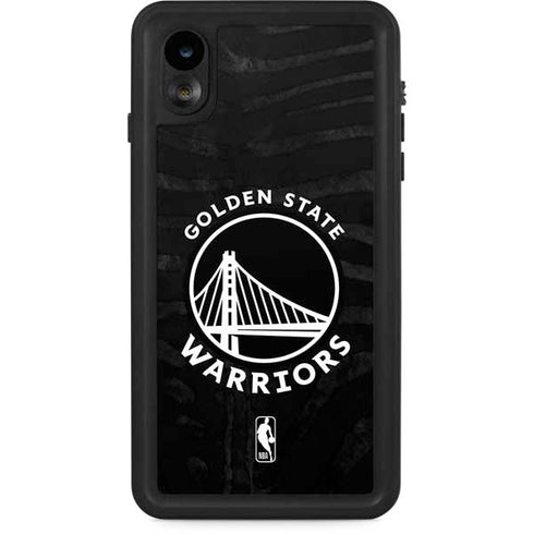 NBA Golden State Warriors Black Animal Print iPhone XR Waterproof Case