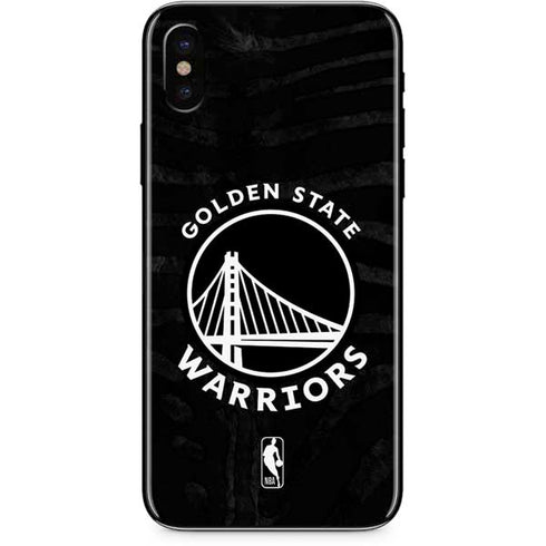 NBA Golden State Warriors Black Animal Print iPhone XS Max Skin
