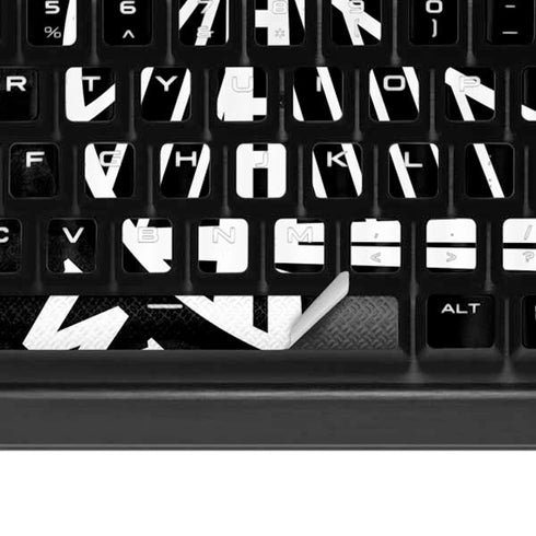 NBA Golden State Warriors Black Animal Print K95 RGB PLATINUM Mechanical Gaming Keyboard Skin