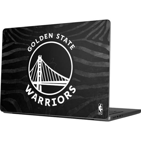 NBA Golden State Warriors Black Animal Print MacBook Pro 14in (2021-24) Skin