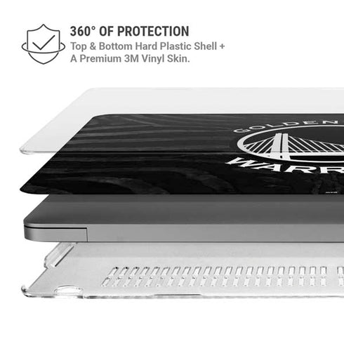 NBA Golden State Warriors Black Animal Print MacBook Pro 14in (2021-24) Case plus Skin