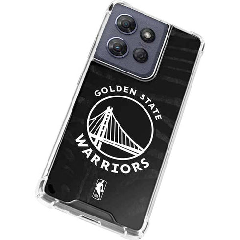 NBA Golden State Warriors Black Animal Print Moto G 5G (2025) Clear Case