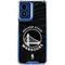 NBA Golden State Warriors Black Animal Print Moto G 5G (2024) Clear Case