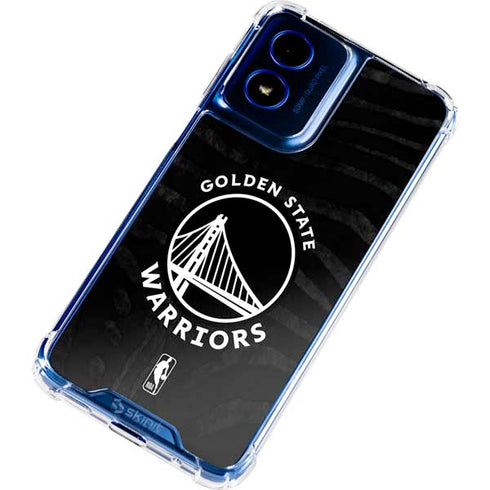 NBA Golden State Warriors Black Animal Print Moto G 5G (2024) Clear Case