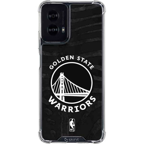 NBA Golden State Warriors Black Animal Print Moto G Power 5G (2024) Clear Case