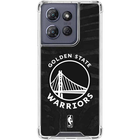 NBA Golden State Warriors Black Animal Print Moto G Stylus 5G (2025) Clear Case