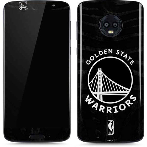 NBA Golden State Warriors Black Animal Print Moto G6 Skin