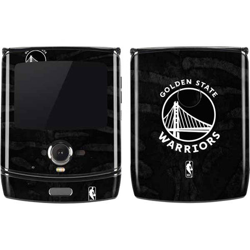 NBA Golden State Warriors Black Animal Print Motorola RAZR Skin