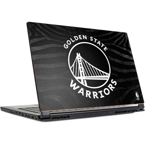 NBA Golden State Warriors Black Animal Print MSI GS65 Stealth Laptop Skin