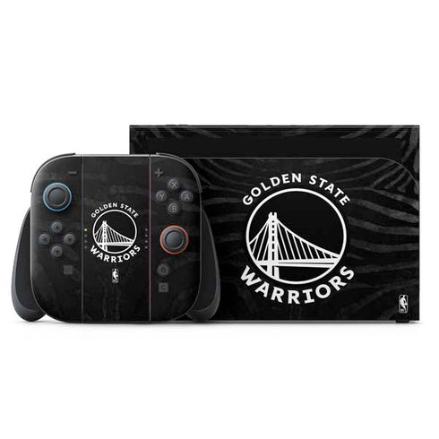 NBA Golden State Warriors Black Animal Print Nintendo Skins