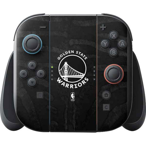 NBA Golden State Warriors Black Animal Print Nintendo Switch 2 (2025) with Joy-Con Skin