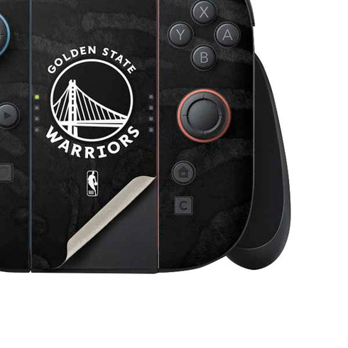 NBA Golden State Warriors Black Animal Print Nintendo Switch 2 (2025) Joy-Con Controller Skin