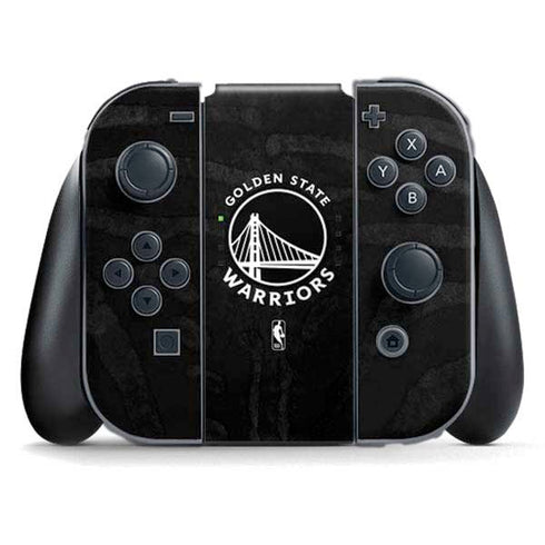 NBA Golden State Warriors Black Animal Print Nintendo Switch (2017-2021) Joy-Con Controller Skin
