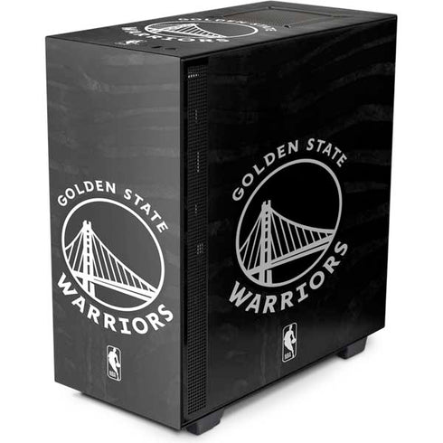 NBA Golden State Warriors Black Animal Print NZXT H510 Compact ATX Mid-Tower Case Skin