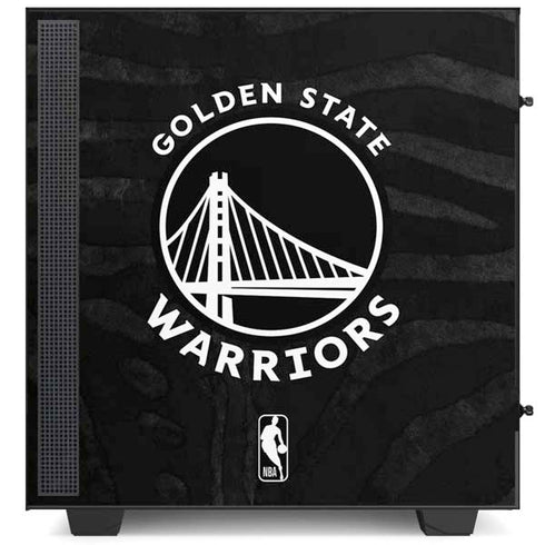 NBA Golden State Warriors Black Animal Print NZXT H510 Compact ATX Mid-Tower Case Skin