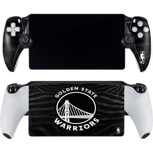 NBA Golden State Warriors Black Animal Print PlayStation PS5 Skins