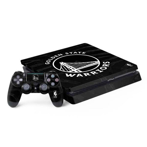 NBA Golden State Warriors Black Animal Print PS4 Slim Bundle Skin