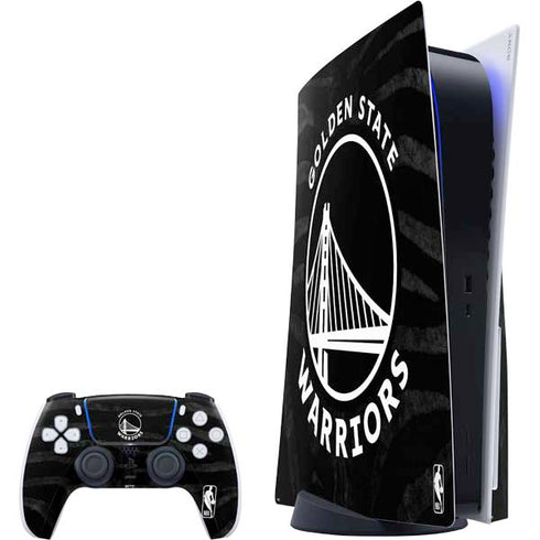 NBA Golden State Warriors Black Animal Print PS5 Bundle Skin