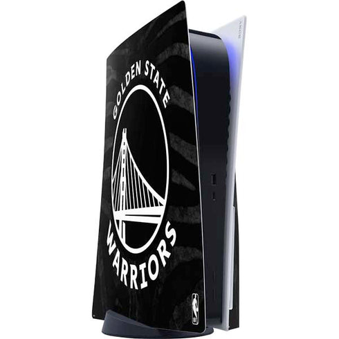 NBA Golden State Warriors Black Animal Print PlayStation PS5 Skins