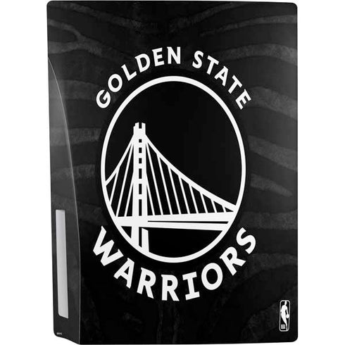 NBA Golden State Warriors Black Animal Print PS5 Console Skin
