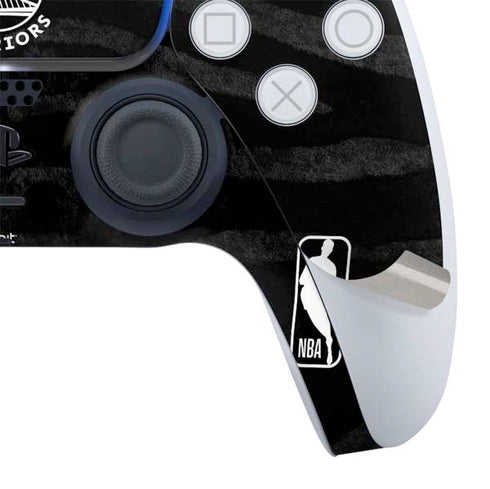 NBA Golden State Warriors Black Animal Print PS5 Controller Skin