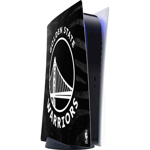 NBA Golden State Warriors Black Animal Print PlayStation PS5 Skins
