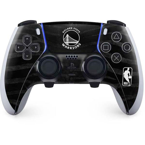 NBA Golden State Warriors Black Animal Print PlayStation PS5 Skins
