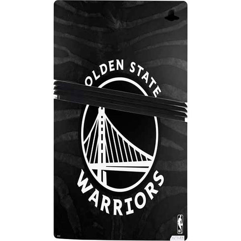 NBA Golden State Warriors Black Animal Print PS5 Pro Console Skin