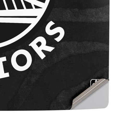 NBA Golden State Warriors Black Animal Print PS5 Pro Disk Console Skin