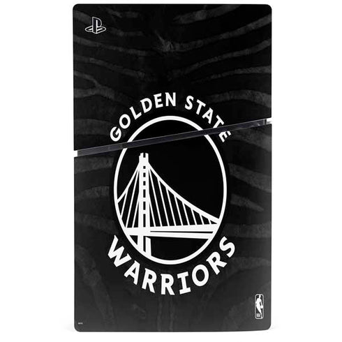 NBA Golden State Warriors Black Animal Print PS5 Slim Digital Edition Bundle Skin