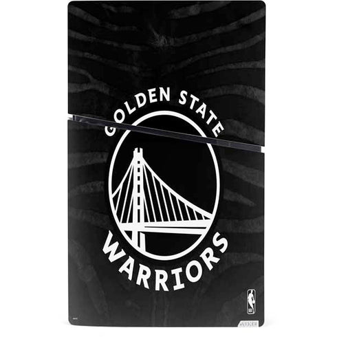 NBA Golden State Warriors Black Animal Print PS5 Slim Digital Edition Console Skin