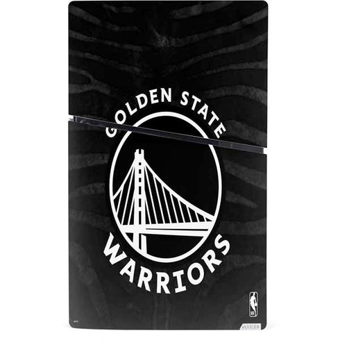 NBA Golden State Warriors Black Animal Print PS5 Slim Digital Edition Console Skin