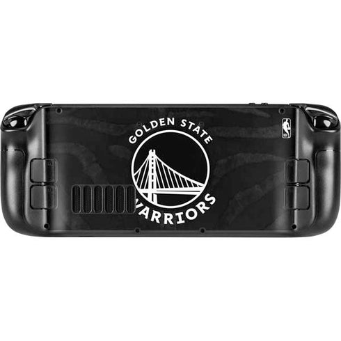 NBA Golden State Warriors Black Animal Print Steam Deck Handheld Gaming Computer OLED Skin