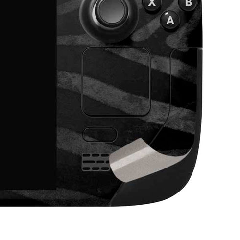 NBA Golden State Warriors Black Animal Print Steam Deck Handheld Gaming Computer OLED Skin