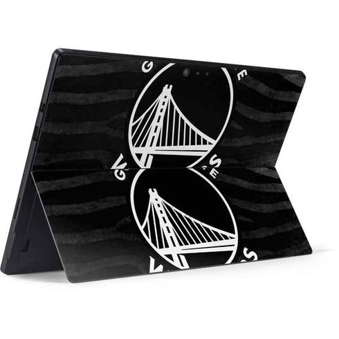 NBA Golden State Warriors Black Animal Print Surface Pro 6 Skin